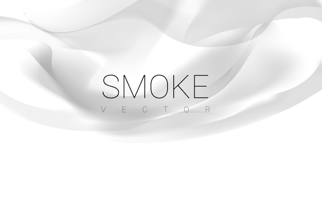 Smoke on white background