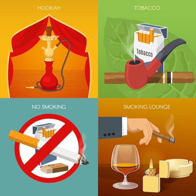 Free vector smoking tobacco compositions