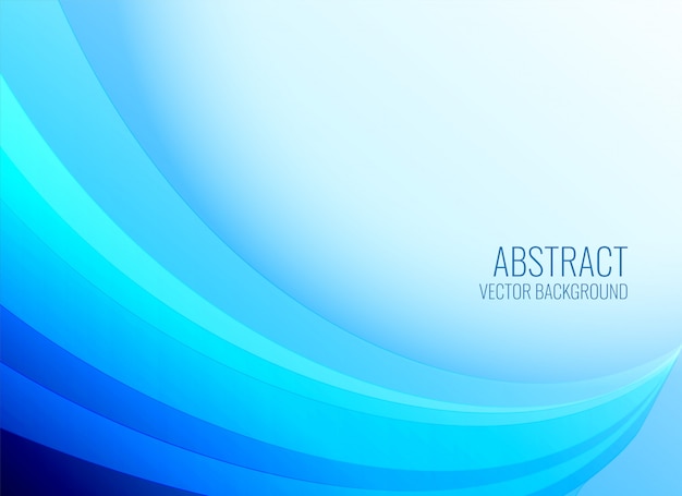 Smooth blue wavy shape background