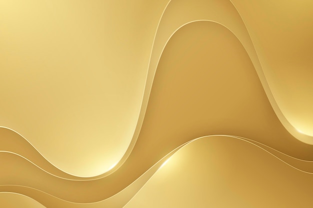 Smooth golden wave background copy space