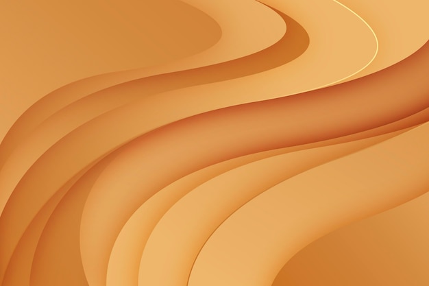 Smooth golden wave background