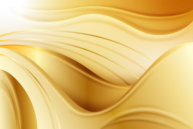 Smooth golden wave background