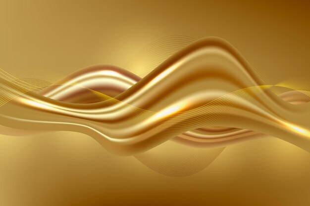 Smooth golden wave background