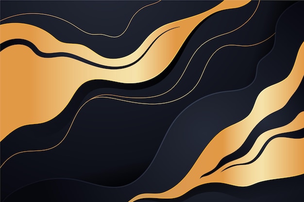 Smooth golden wave background