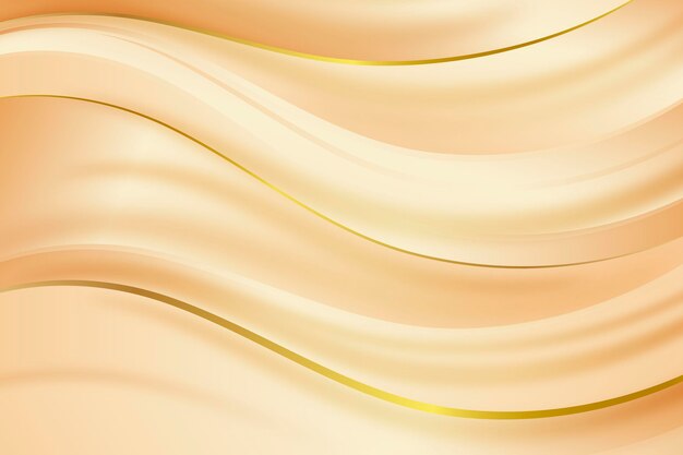 Smooth golden wave background