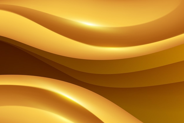 Smooth golden wave background