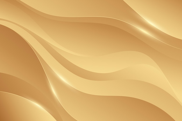 Smooth golden wave background