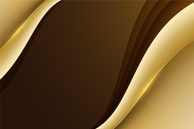 Smooth golden wave background