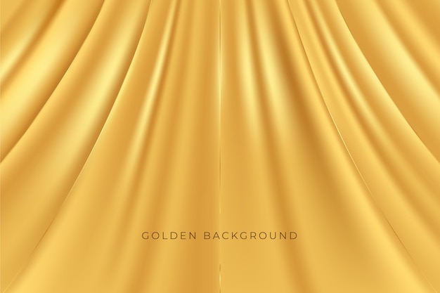 Smooth golden wave background