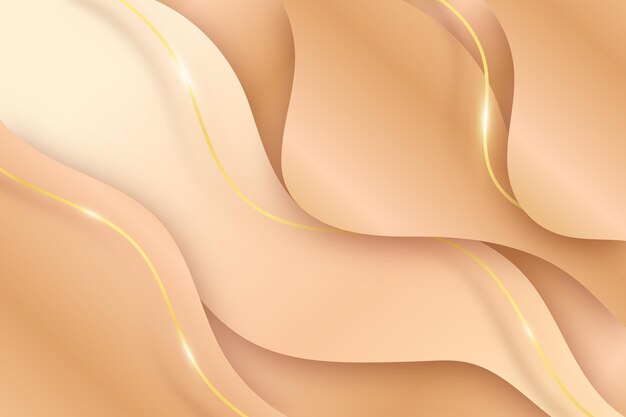 Smooth golden wave background