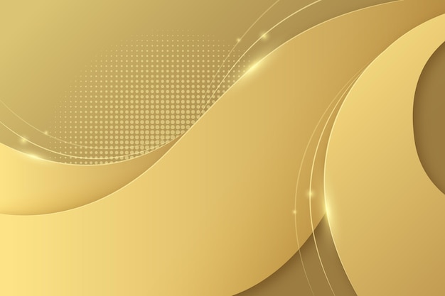 Smooth golden wave background