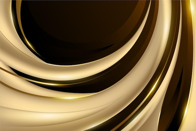 Smooth golden wave background