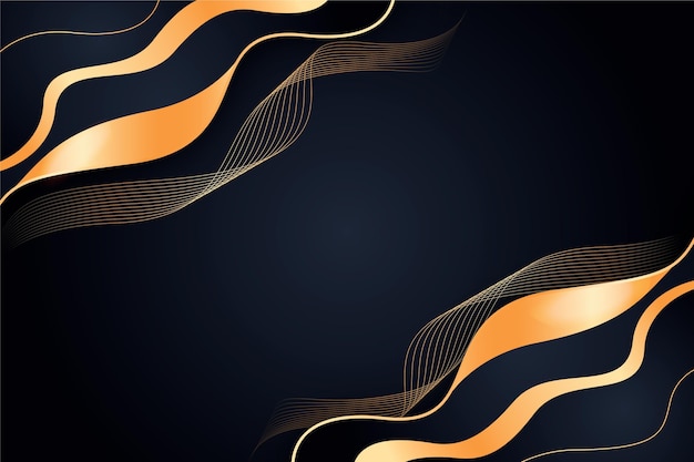 Free vector smooth golden wave background