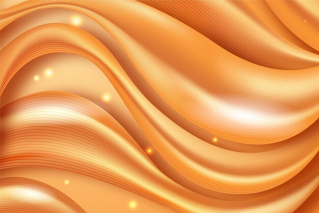 Smooth golden wave background