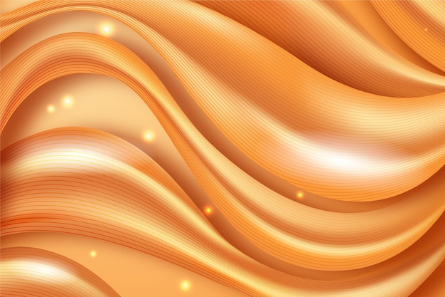 Smooth golden wave background