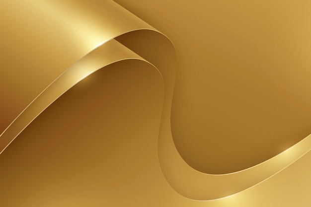 無料ベクター 滑らかな黄金の波の背景