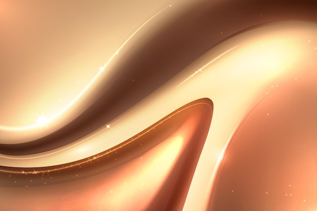 Free vector smooth golden wave wallpaper