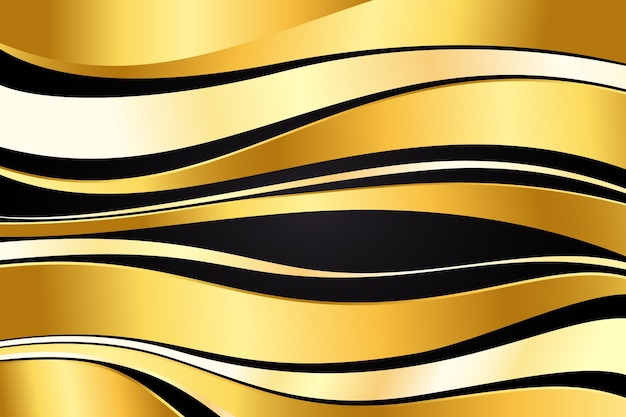 滑らかな黄金の波の壁紙