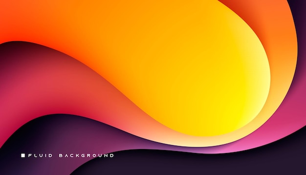 Smooth gradient wavy dimension layers colorful background