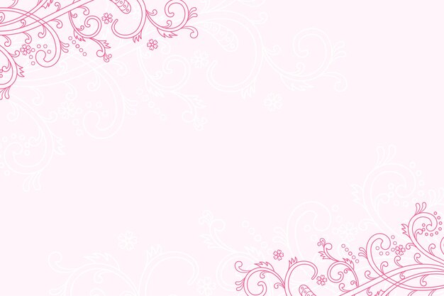 Smooth pink color background with Indian style design