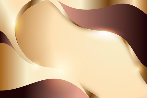 滑らかなピンクの金色の波の背景