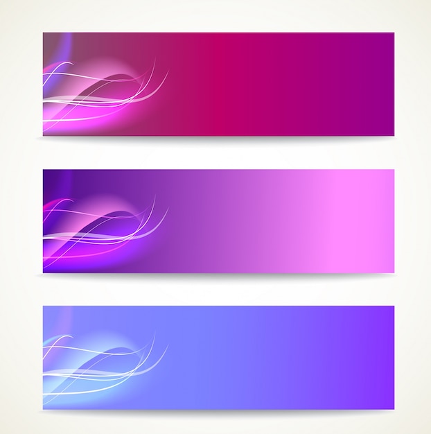 Free vector smooth waves banners