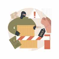 Free vector smuggling concept illustration