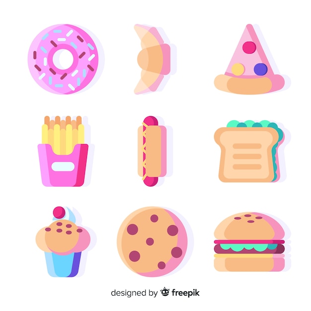 Free vector snack collection