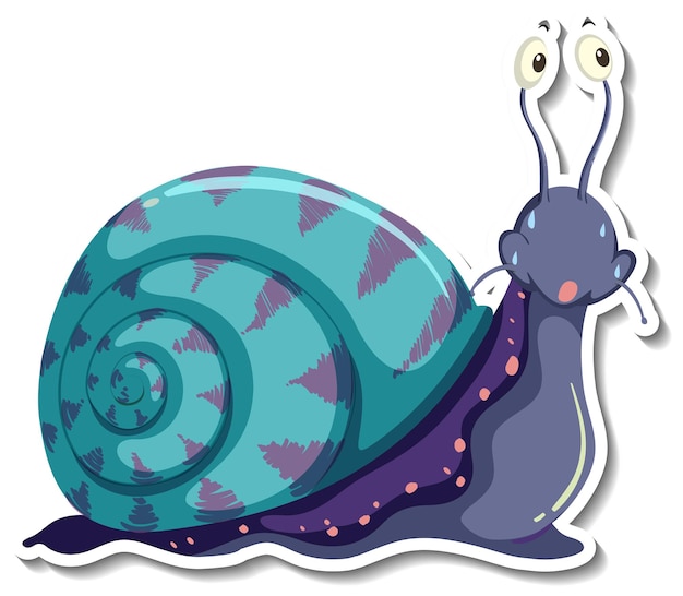 A snail animal cartoon sticker