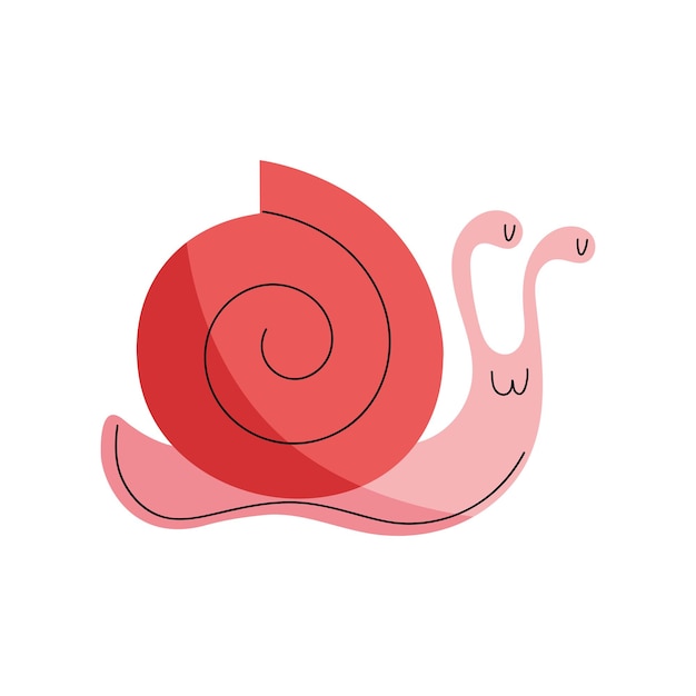 Free vector snail doodle illustration