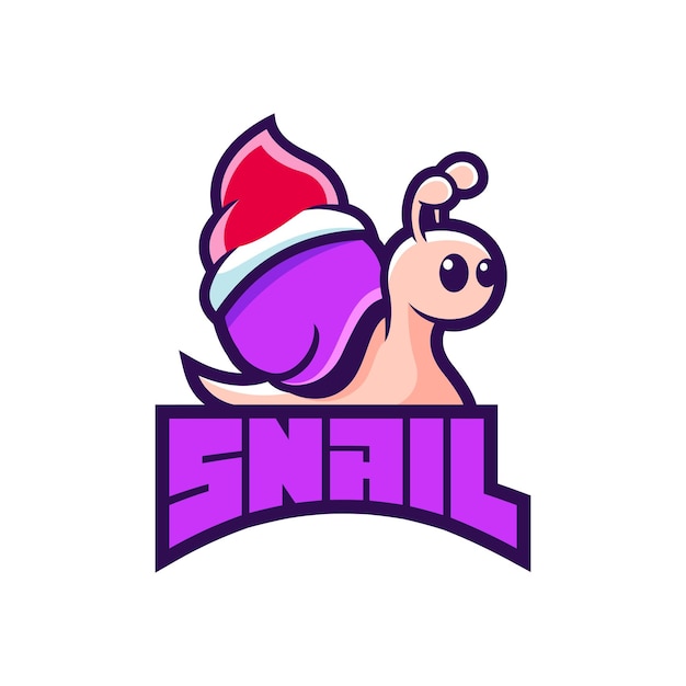 Free vector snail esport mascot logo