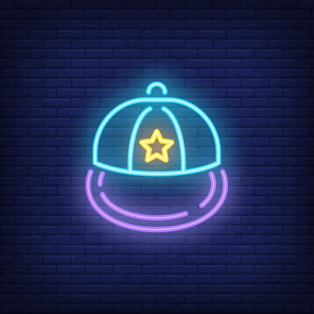 Free vector snapback neon sign