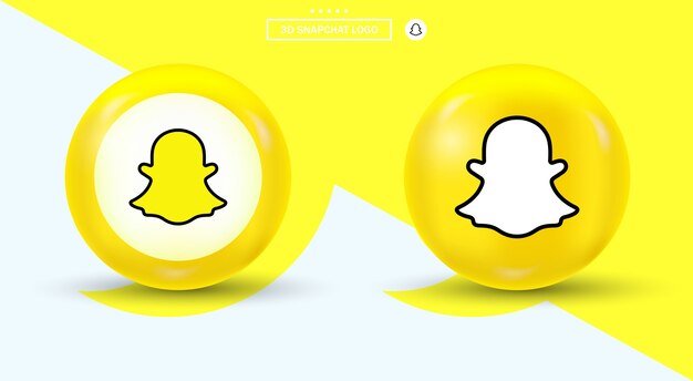 Premium Vector Snapchat Logo In Circle Modern Style Social Media Logos