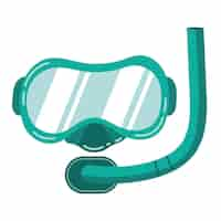 Vettore gratuito attrezzatura per maschera da snorkeling