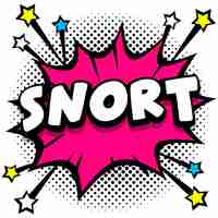 Free vector snort pop art comic speech bubbles book sound effects