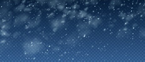 snow blizzard realistic overlay background. snowflakes flying in the sky isolated on transparent background. background for christmas design. vector illustration eps10