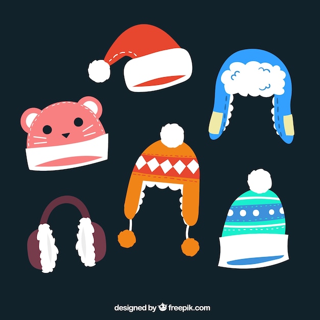 Free vector snow cap collection