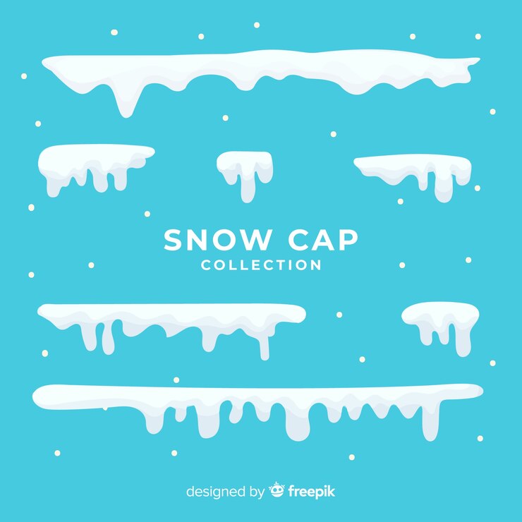 Free Vector snow cap collection