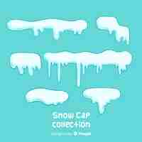 Free vector snow cap collection