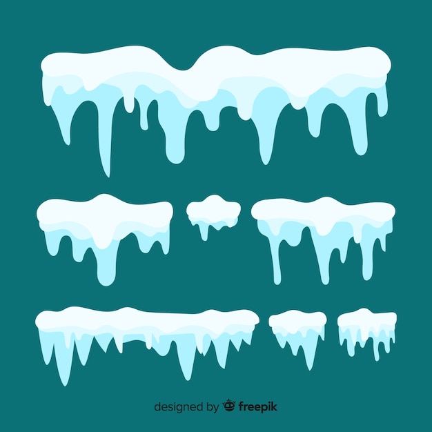 Free vector snow cap collection