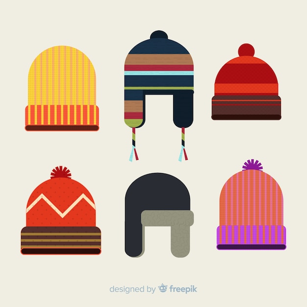 Vettore gratuito collezione snow cap