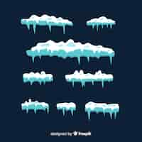 Free vector snow cap set