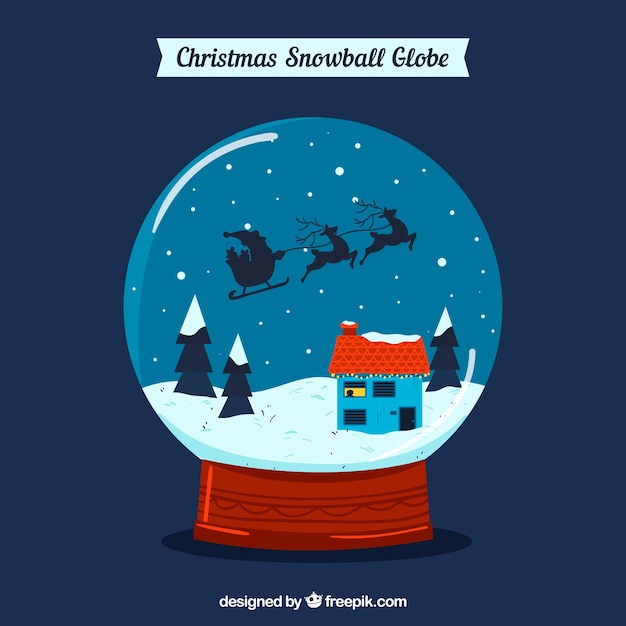 Free vector snowball background