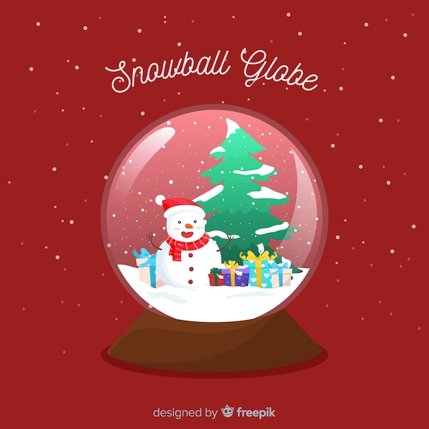 Snowball globe background