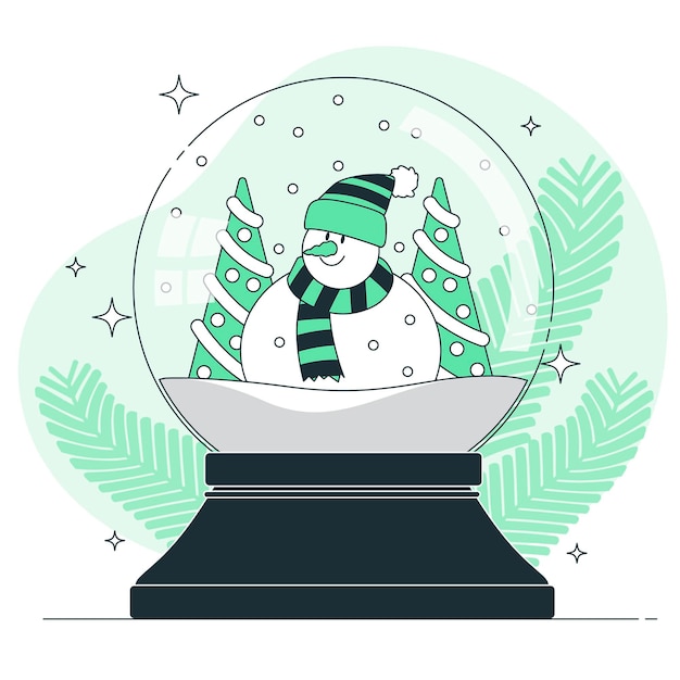 Free vector snowball globe concept illustration