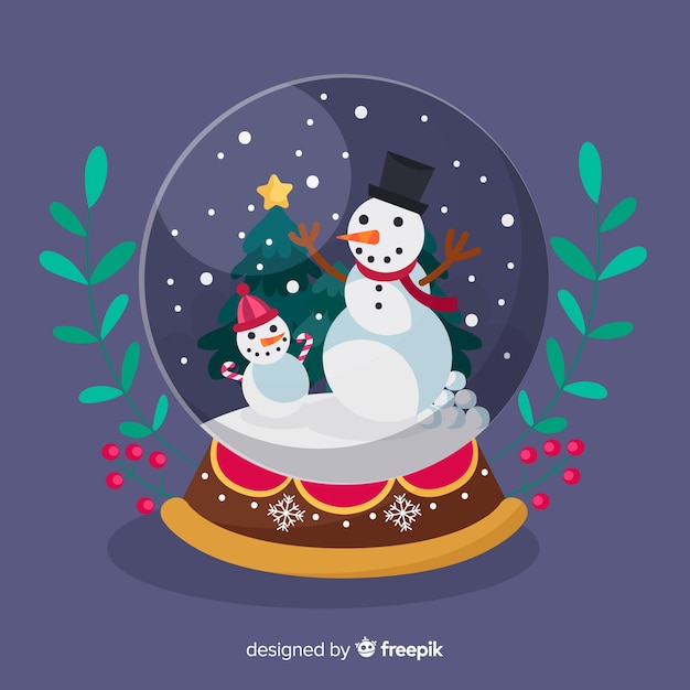 Snowball globe with christmas design