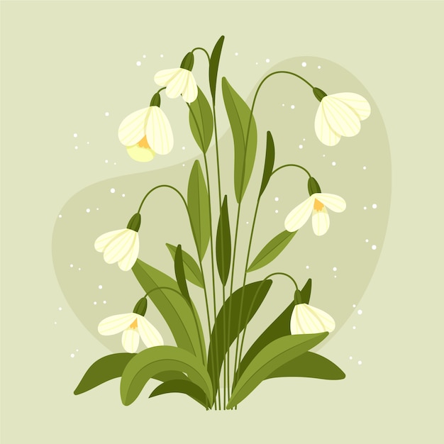 Free vector snowdrop illustration