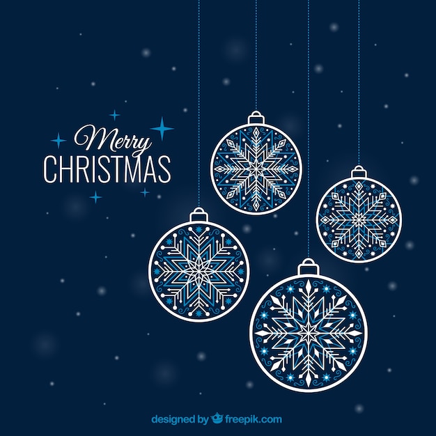 Snowflake baubles background