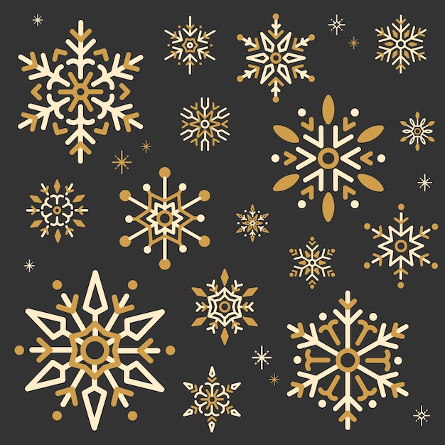 スノーフレーククリスマスデザインの背景ベクトル