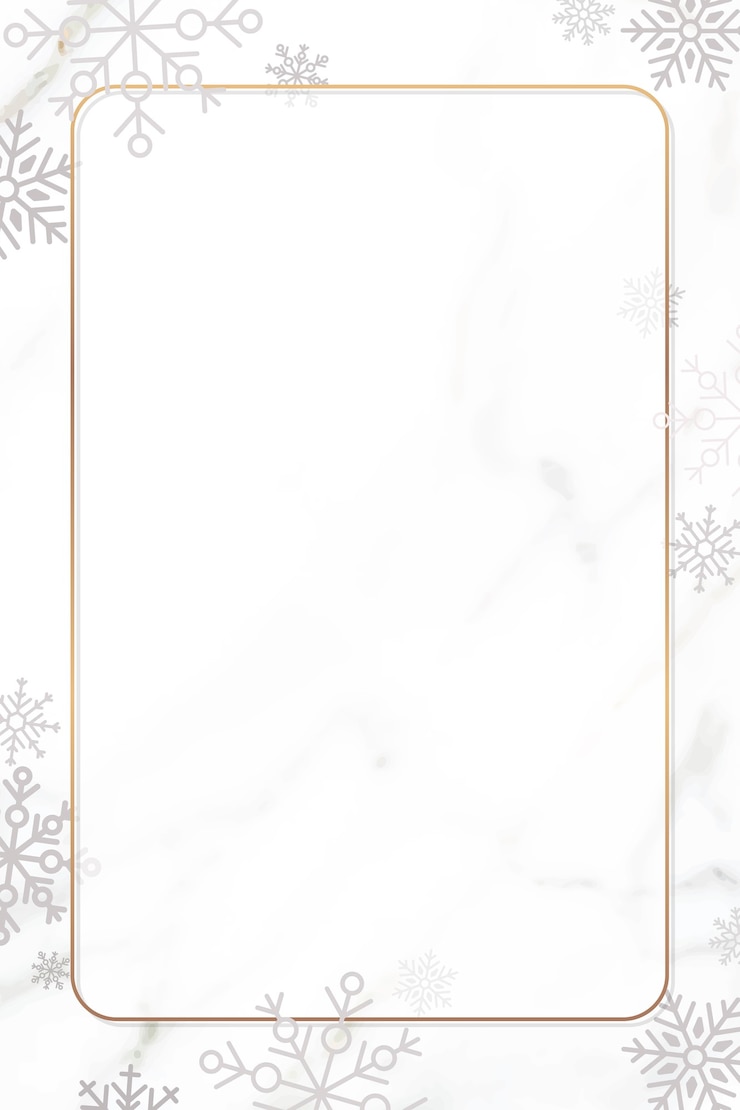 Free Vector snowflake christmas frame design on white background